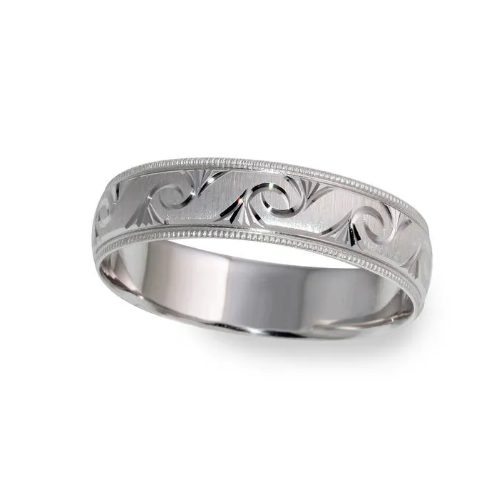 Rings Goldia Mens 60mm Comfort Fit Natural DiamondCut Swirl MilgrainEdge Wedding Band in Solid 10K White Gold Rings Goldia Mens 60mm Comfort Fit Natural DiamondCut Swirl MilgrainEdge Wedding Band in Solid 10K White Gold