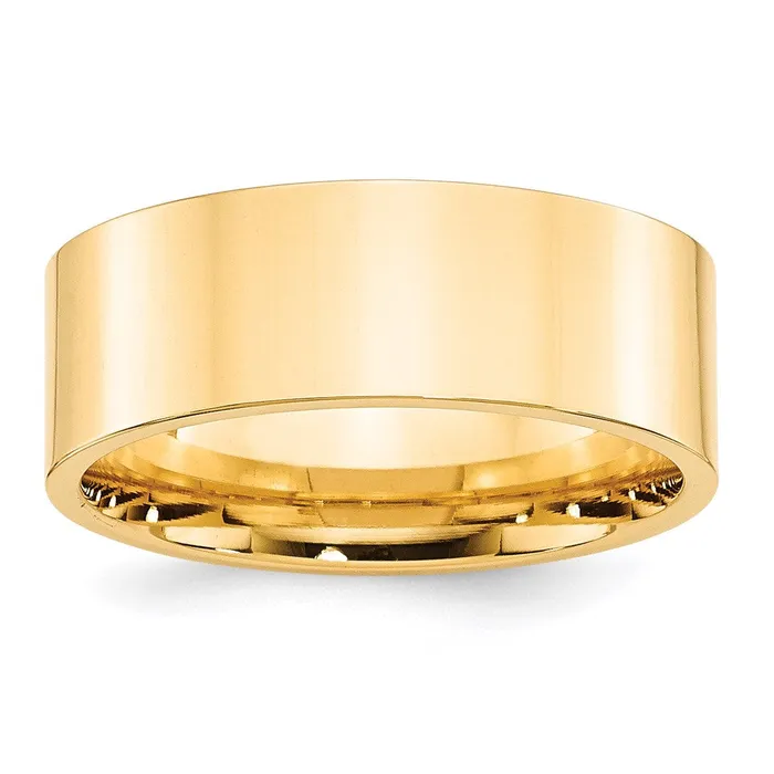 Rings Goldia Solid 10K Yellow Gold 8mm Standard Flat Comfort Fit MensWomens Wedding Band Ring Size 9 Rings Goldia Solid 10K Yellow Gold 8mm Standard Flat Comfort Fit MensWomens Wedding Band Ring Size 9