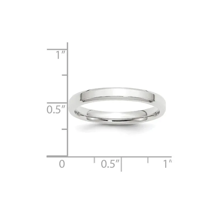 Rings Goldia Solid 14K White Gold 3mm Bevel Edge Comfort Fit MensWomens Wedding Band Ring Size 45 Rings Goldia Solid 14K White Gold 3mm Bevel Edge Comfort Fit MensWomens Wedding Band Ring Size 45