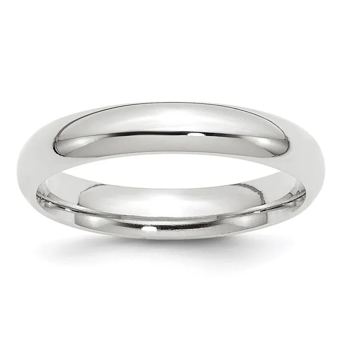 Rings Goldia Solid 14K White Gold 4mm Standard Comfort Fit MensWomens Wedding Band Ring Size 135