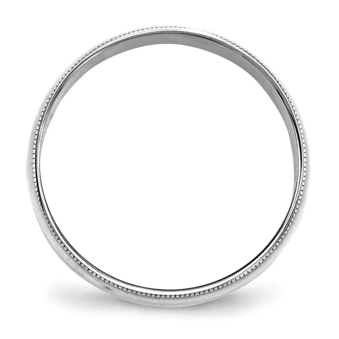 Rings Goldia Solid 14K White Gold 6mm Light Weight Milgrain Half Round MensWomens Wedding Band Ring Size 4 Rings Goldia Solid 14K White Gold 6mm Light Weight Milgrain Half Round MensWomens Wedding Band Ring Size 4