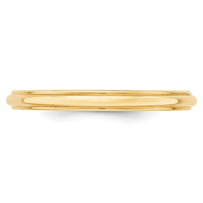 Rings Goldia Solid 14K Yellow Gold 25mm Half Round with Edge MensWomens Wedding Band Ring Size 4 Rings Goldia Solid 14K Yellow Gold 25mm Half Round with Edge MensWomens Wedding Band Ring Size 4