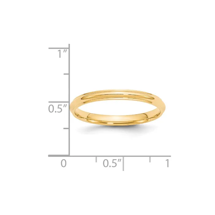 Rings Goldia Solid 14K Yellow Gold 25mm Half Round with Edge MensWomens Wedding Band Ring Size 4 Rings Goldia Solid 14K Yellow Gold 25mm Half Round with Edge MensWomens Wedding Band Ring Size 4