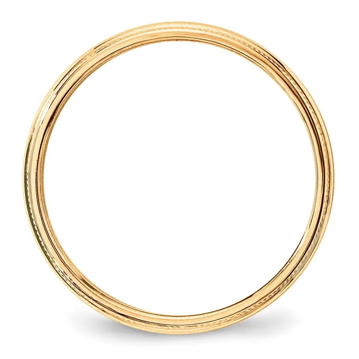 Rings Goldia Solid 14K Yellow Gold 3mm Light Weight Milgrain Half Round MensWomens Wedding Band Ring Size 55 Rings Goldia Solid 14K Yellow Gold 3mm Light Weight Milgrain Half Round MensWomens Wedding Band Ring Size 55