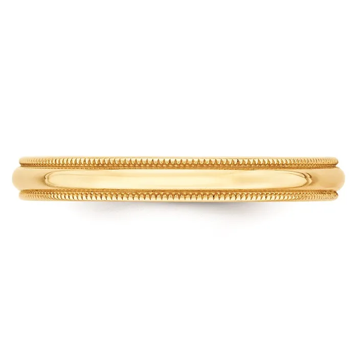 Rings Goldia Solid 14K Yellow Gold 3mm Light Weight Milgrain Half Round MensWomens Wedding Band Ring Size 55 Rings Goldia Solid 14K Yellow Gold 3mm Light Weight Milgrain Half Round MensWomens Wedding Band Ring Size 55