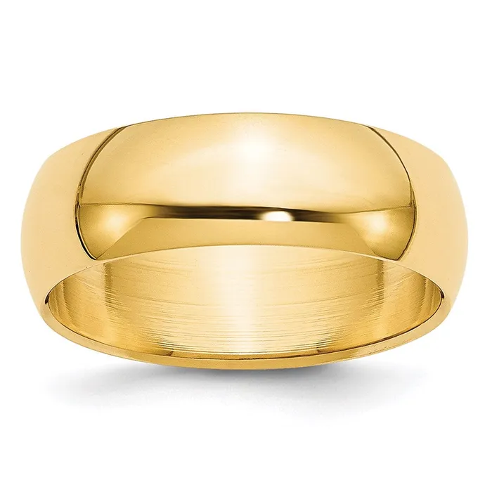Rings Goldia Solid 14K Yellow Gold 7mm HalfRound Wedding MensWomens Wedding Band Ring Size 65 Rings Goldia Solid 14K Yellow Gold 7mm HalfRound Wedding MensWomens Wedding Band Ring Size 65