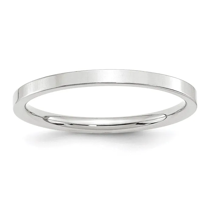 Rings Goldia Solid 18K White Gold 2mm Standard Flat Comfort Fit MensWomens Wedding Band Ring Size 85 Rings Goldia Solid 18K White Gold 2mm Standard Flat Comfort Fit MensWomens Wedding Band Ring Size 85
