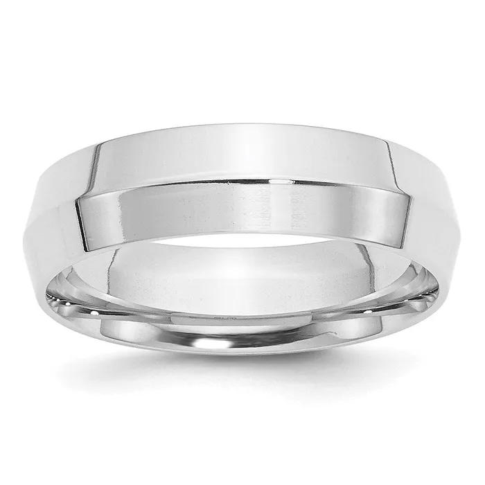 Rings Goldia Solid 18K White Gold 6mm Knife Edge Comfort Fit MensWomens Wedding Band Ring Size 5 Rings Goldia Solid 18K White Gold 6mm Knife Edge Comfort Fit MensWomens Wedding Band Ring Size 5