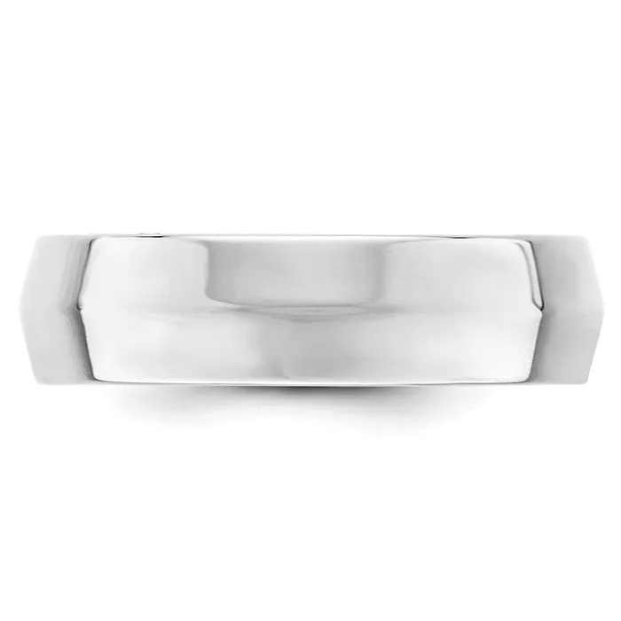 Rings Goldia Solid 18K White Gold 6mm Knife Edge Comfort Fit MensWomens Wedding Band Ring Size 5 Rings Goldia Solid 18K White Gold 6mm Knife Edge Comfort Fit MensWomens Wedding Band Ring Size 5