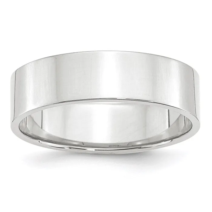 Rings Goldia Solid 18K White Gold 6mm Light Weight Flat MensWomens Wedding Band Ring Size 135 Rings Goldia Solid 18K White Gold 6mm Light Weight Flat MensWomens Wedding Band Ring Size 135