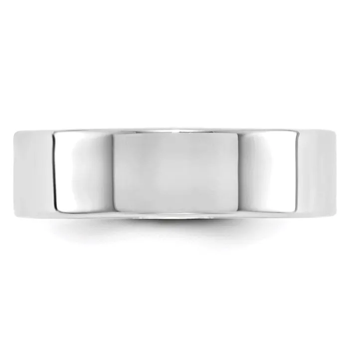 Rings Goldia Solid 18K White Gold 6mm Light Weight Flat MensWomens Wedding Band Ring Size 135 Rings Goldia Solid 18K White Gold 6mm Light Weight Flat MensWomens Wedding Band Ring Size 135