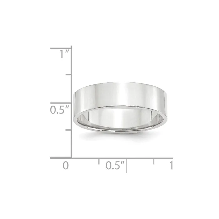 Rings Goldia Solid 18K White Gold 6mm Light Weight Flat MensWomens Wedding Band Ring Size 135 Rings Goldia Solid 18K White Gold 6mm Light Weight Flat MensWomens Wedding Band Ring Size 135