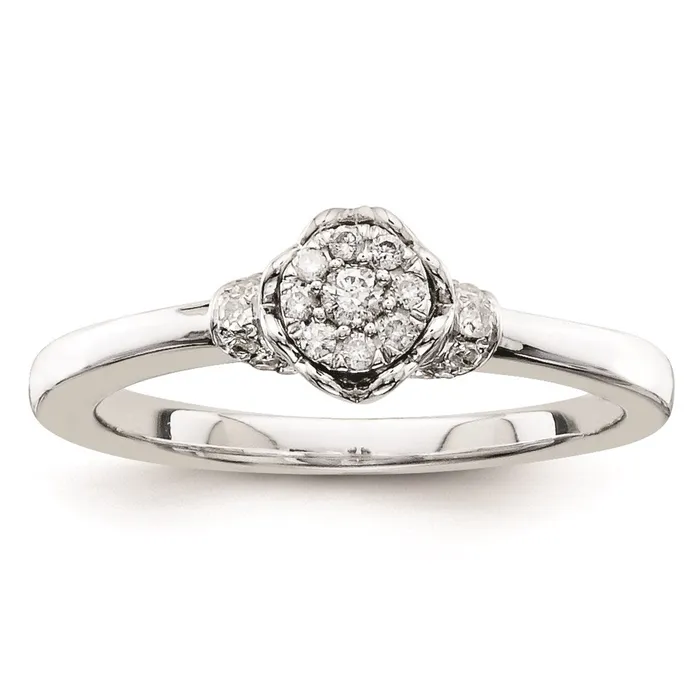 Rings Goldia Sterling Silvadium Belle Amore Diamond Engagement Ring