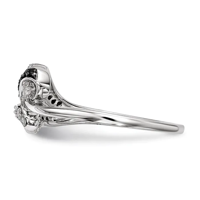 Rings Goldia Sterling Silver Black and White Diamond Ring