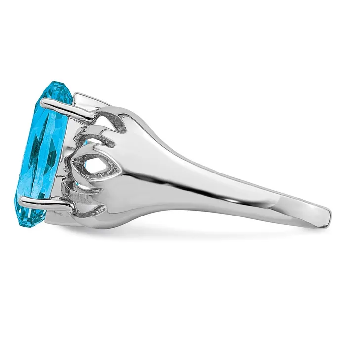 Rings Goldia Sterling Silver Rhodiumplated Swiss Blue Topaz Ring