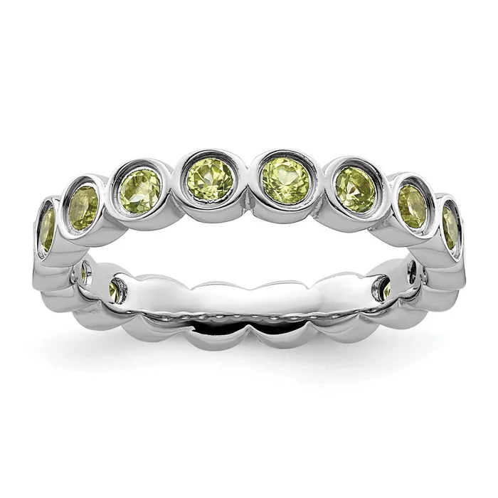 Rings Goldia Sterling Silver Stackable Expressions Peridot Ring
