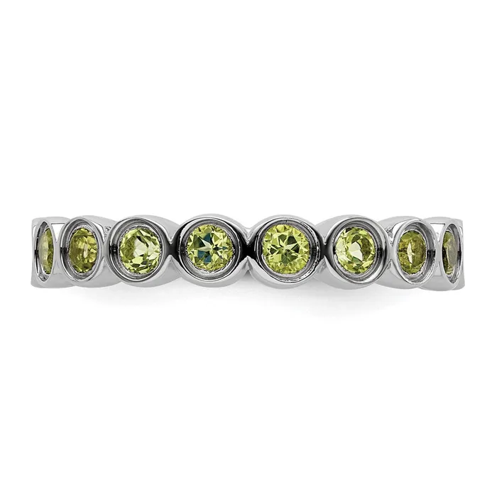 Rings Goldia Sterling Silver Stackable Expressions Peridot Ring