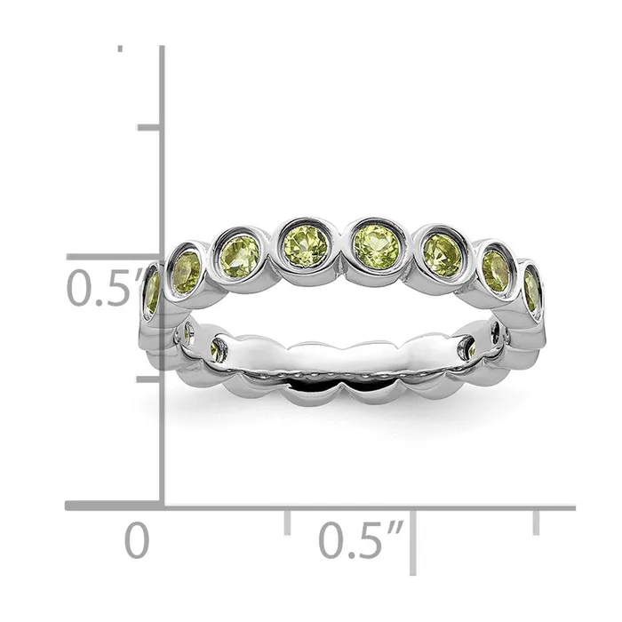 Rings Goldia Sterling Silver Stackable Expressions Peridot Ring