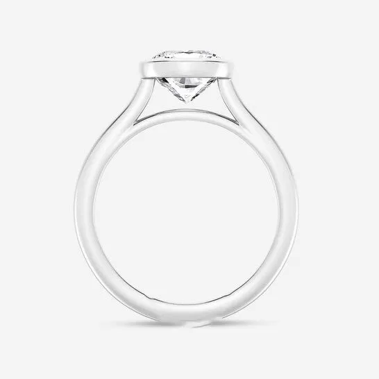 Rings JMS always Original Brilliant Diamond 2 cttw CushionCut Lab Grown Diamond Bezel Set Solitaire Engagement Ring in Platinum FGVSSI Rings JMS always Original Brilliant Diamond 2 cttw CushionCut Lab Grown Diamond Bezel Set Solitaire Engagement Ring in Platinum FGVSSI