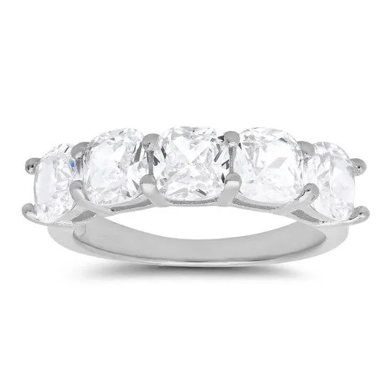 Rings JMS always Original Kylie Harper Sterling Silver 5stone Cushioncut Cubic Zirconia CZ Ring Rings JMS always Original Kylie Harper Sterling Silver 5stone Cushioncut Cubic Zirconia CZ Ring