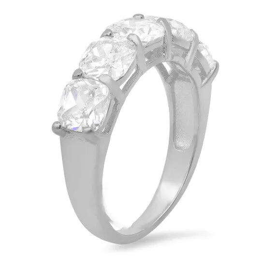 Rings JMS always Original Kylie Harper Sterling Silver 5stone Cushioncut Cubic Zirconia CZ Ring