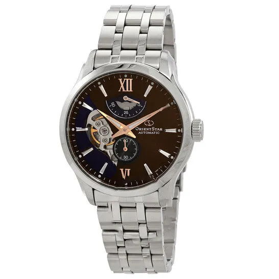 Rings JMS always Original Orient Star Automatic Open Heart Brown Blue Dial Mens Watch REAV0B02Y00B Rings JMS always Original Orient Star Automatic Open Heart Brown Blue Dial Mens Watch REAV0B02Y00B