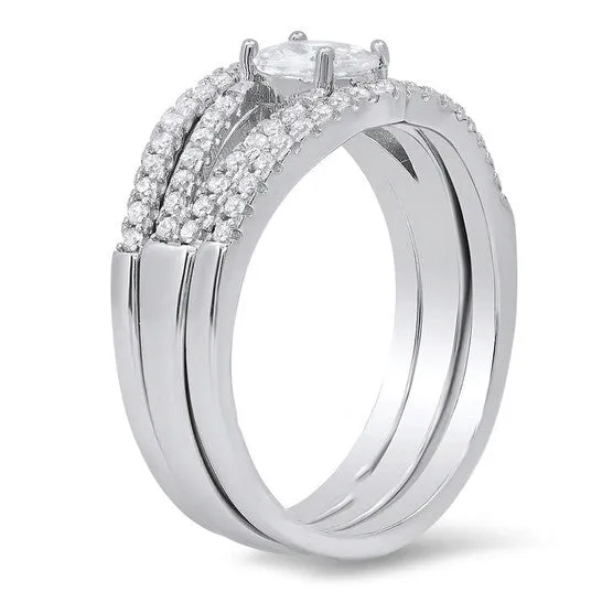 Rings Original Kylie Harper Sterling Silver Oval Cubic Zirconia CZ 3pc Stackable Ring Set JMS always Rings Original Kylie Harper Sterling Silver Oval Cubic Zirconia CZ 3pc Stackable Ring Set JMS always