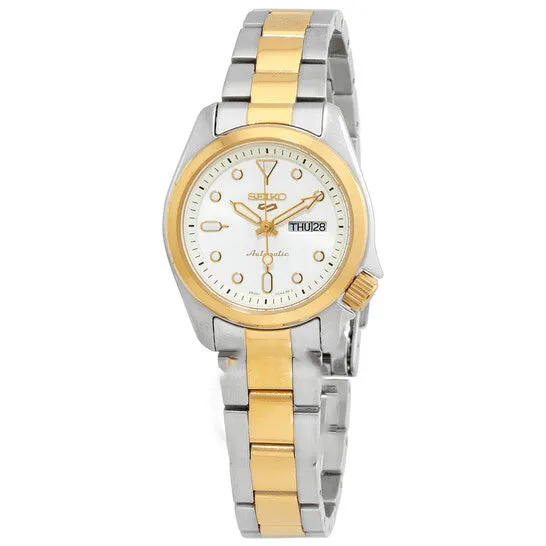 Rings Original Seiko 5 Sports White Dial Twotone Ladies Watch SRE004K1 JMS always Rings Original Seiko 5 Sports White Dial Twotone Ladies Watch SRE004K1 JMS always