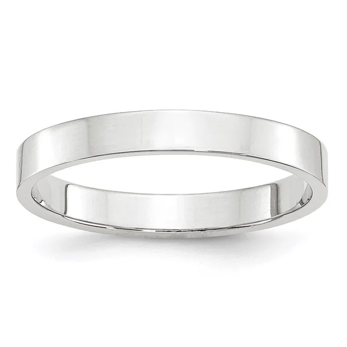 Rings Solid 10K White Gold 3mm Light Weight Flat MensWomens Wedding Band Ring Size 5 Goldia Rings Solid 10K White Gold 3mm Light Weight Flat MensWomens Wedding Band Ring Size 5 Goldia