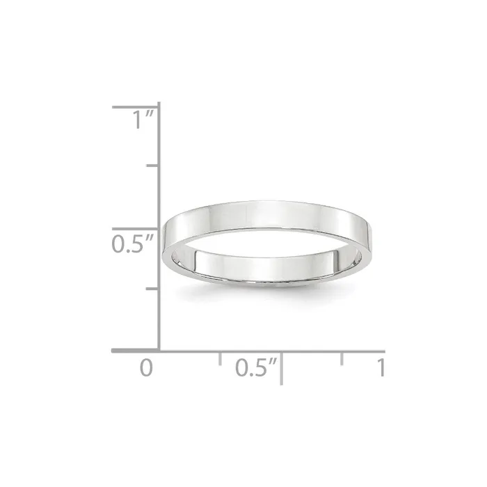 Rings Solid 10K White Gold 3mm Light Weight Flat MensWomens Wedding Band Ring Size 5 Goldia Rings Solid 10K White Gold 3mm Light Weight Flat MensWomens Wedding Band Ring Size 5 Goldia