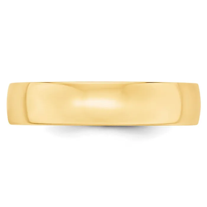 Rings Solid 10K Yellow Gold 5mm Light Weight Comfort Fit MensWomens Wedding Band Ring Size 9 Goldia