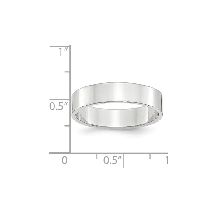 Rings Solid 18K White Gold 5mm Light Weight Flat MensWomens Wedding Band Ring Size 4 Goldia Rings Solid 18K White Gold 5mm Light Weight Flat MensWomens Wedding Band Ring Size 4 Goldia