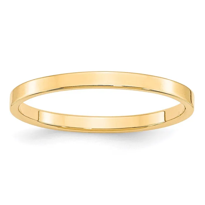 Rings Solid 18K Yellow Gold 2mm Light Weight Flat MensWomens Wedding Band Ring Size 8 Goldia Rings Solid 18K Yellow Gold 2mm Light Weight Flat MensWomens Wedding Band Ring Size 8 Goldia