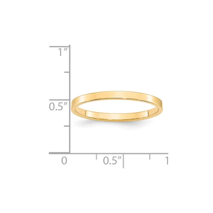 Rings Solid 18K Yellow Gold 2mm Light Weight Flat MensWomens Wedding Band Ring Size 8 Goldia Rings Solid 18K Yellow Gold 2mm Light Weight Flat MensWomens Wedding Band Ring Size 8 Goldia
