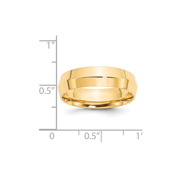 Rings Solid 18K Yellow Gold 6mm Knife Edge Comfort Fit MensWomens Wedding Band Ring Size 105 Goldia
