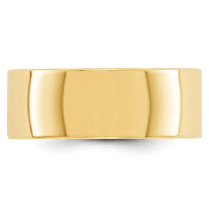 Rings Solid 18K Yellow Gold 8mm Light Weight Flat MensWomens Wedding Band Ring Size 95 Goldia Rings Solid 18K Yellow Gold 8mm Light Weight Flat MensWomens Wedding Band Ring Size 95 Goldia