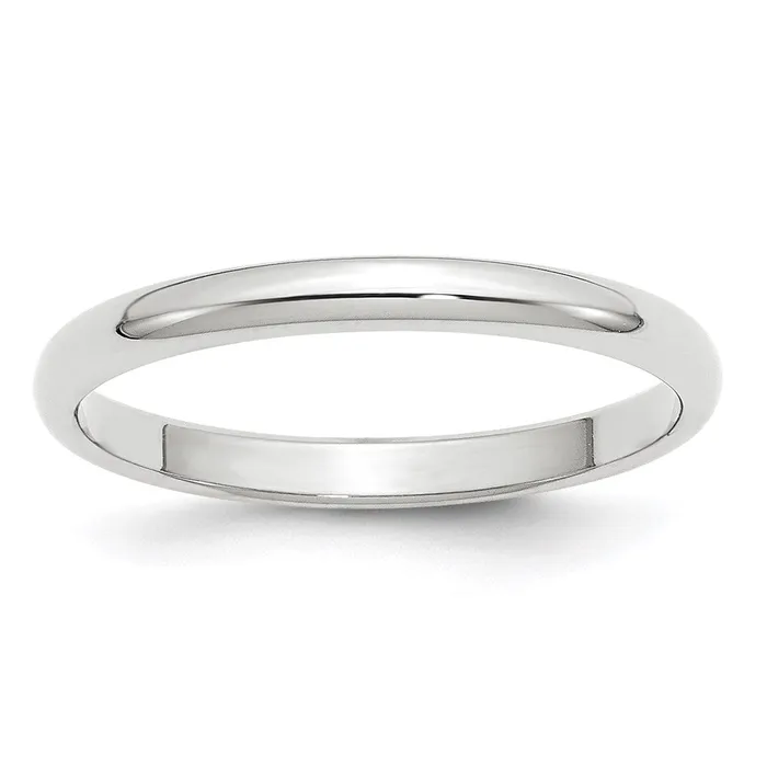Solid 10K White Gold 25mm Half Round MensWomens Wedding Band Ring Size 13 Goldia Rings Solid 10K White Gold 25mm Half Round MensWomens Wedding Band Ring Size 13 Goldia Rings