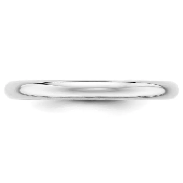 Solid 10K White Gold 25mm Half Round MensWomens Wedding Band Ring Size 13 Goldia Rings Solid 10K White Gold 25mm Half Round MensWomens Wedding Band Ring Size 13 Goldia Rings