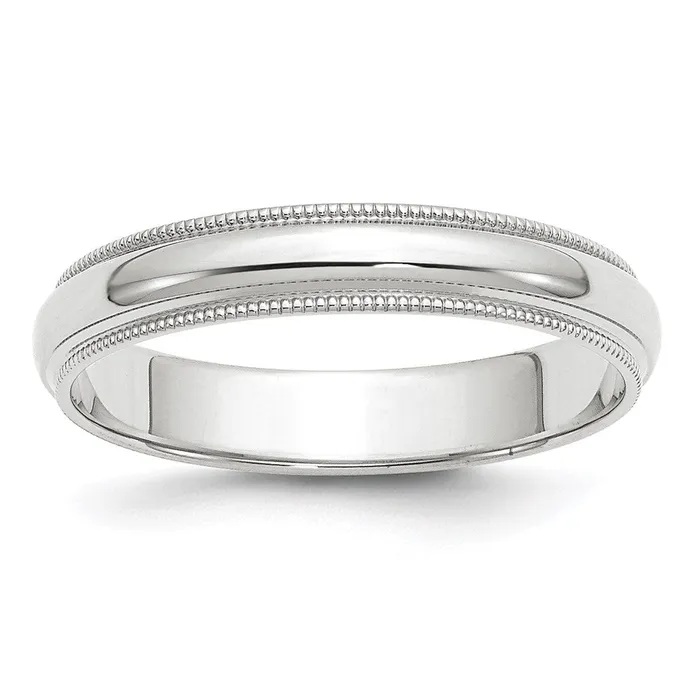 Solid 10K Yellow Gold White Gold 4mm Milgrain MensWomens Wedding Band Ring Size 85 Goldia Rings Solid 10K Yellow Gold White Gold 4mm Milgrain MensWomens Wedding Band Ring Size 85 Goldia Rings
