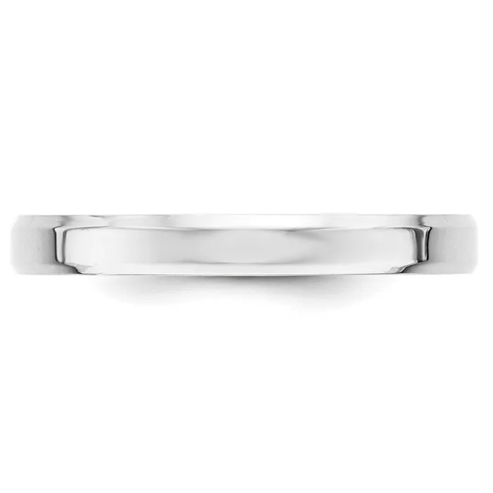 Solid 14K White Gold 3mm Bevel Edge Comfort Fit MensWomens Wedding Band Ring Size 75 Goldia Rings Solid 14K White Gold 3mm Bevel Edge Comfort Fit MensWomens Wedding Band Ring Size 75 Goldia Rings