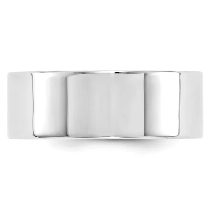Solid 14K White Gold 8mm Standard Flat Comfort Fit MensWomens Wedding Band Ring Size 115 Goldia Rings Solid 14K White Gold 8mm Standard Flat Comfort Fit MensWomens Wedding Band Ring Size 115 Goldia Rings