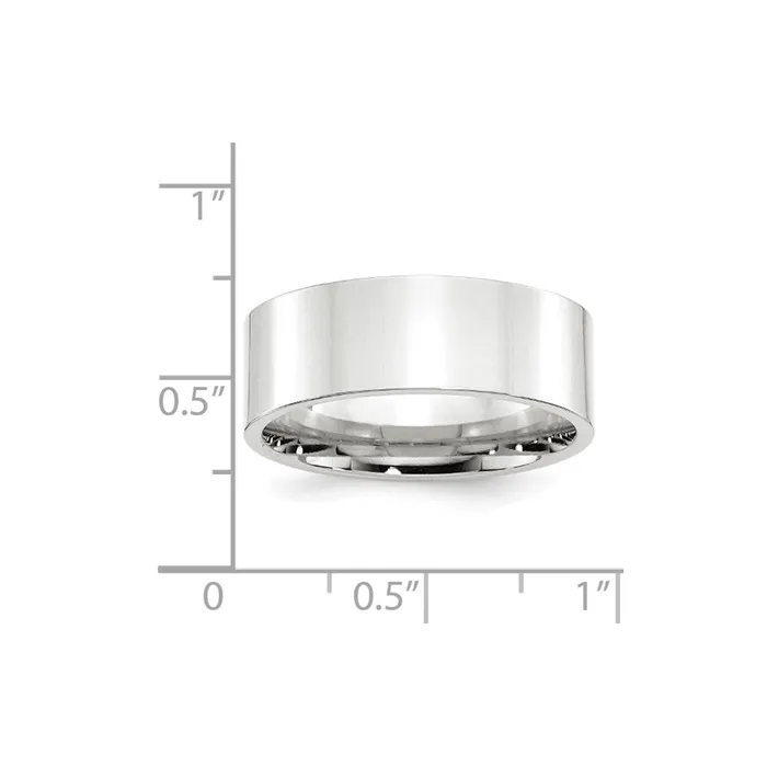Solid 14K White Gold 8mm Standard Flat Comfort Fit MensWomens Wedding Band Ring Size 115 Goldia Rings Solid 14K White Gold 8mm Standard Flat Comfort Fit MensWomens Wedding Band Ring Size 115 Goldia Rings