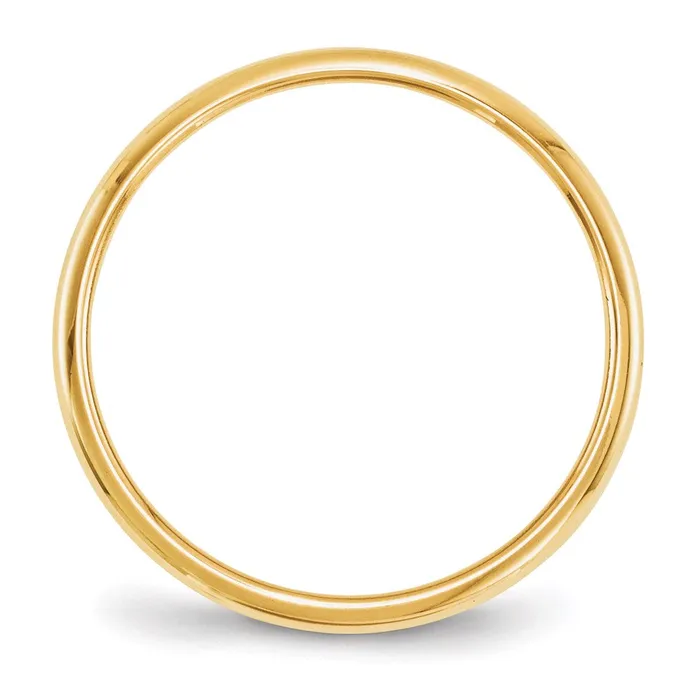 Solid 14K Yellow Gold 2mm HalfRound Wedding MensWomens Wedding Band Ring Size 4 Goldia Rings Solid 14K Yellow Gold 2mm HalfRound Wedding MensWomens Wedding Band Ring Size 4 Goldia Rings