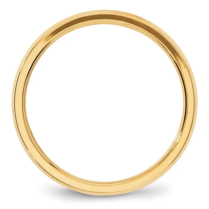 Solid 14K Yellow Gold 4mm Bevel Edge Comfort Fit MensWomens Wedding Band Ring Size 45 Goldia Rings Solid 14K Yellow Gold 4mm Bevel Edge Comfort Fit MensWomens Wedding Band Ring Size 45 Goldia Rings