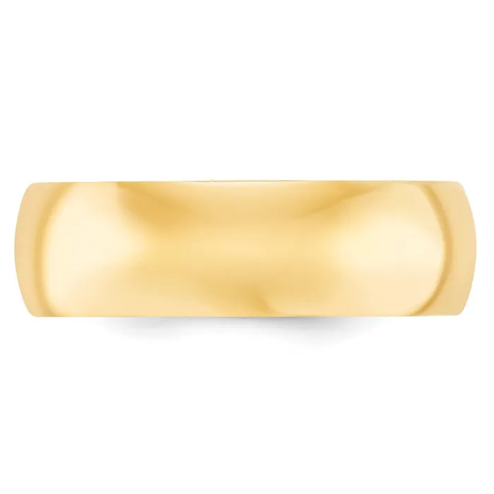 Solid 14K Yellow Gold 7mm Comfort Fit MensWomens Wedding Band Ring Size 115 Goldia Rings