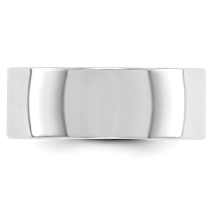 Solid 18K White Gold 8mm Light Weight Flat MensWomens Wedding Band Ring Size 13 Goldia Rings Solid 18K White Gold 8mm Light Weight Flat MensWomens Wedding Band Ring Size 13 Goldia Rings