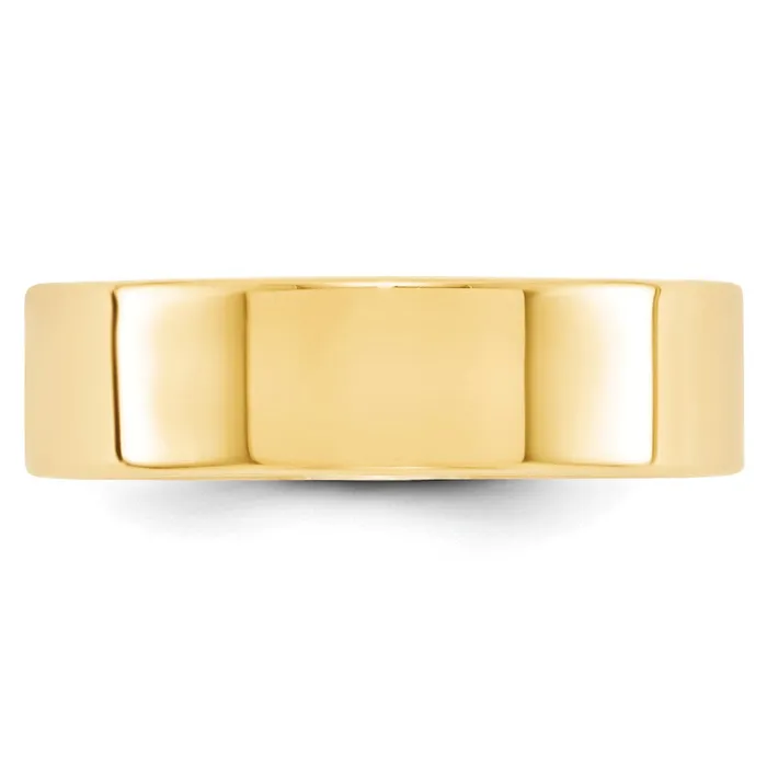 Solid 18K Yellow Gold 6mm Light Weight Flat MensWomens Wedding Band Ring Size 65 Goldia Rings Solid 18K Yellow Gold 6mm Light Weight Flat MensWomens Wedding Band Ring Size 65 Goldia Rings