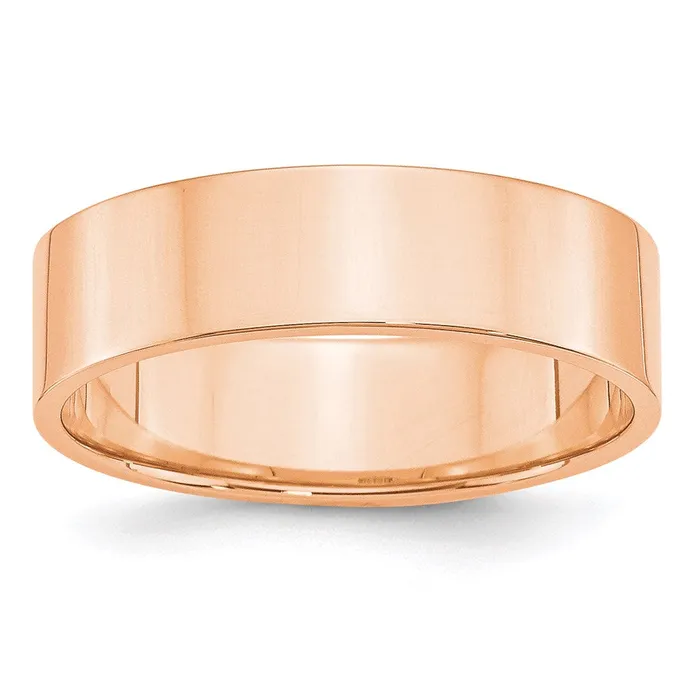 Solid 18K Yellow Gold Rose Gold 6mm Light Weight Flat MensWomens Wedding Band Ring Size 135 Goldia Rings Solid 18K Yellow Gold Rose Gold 6mm Light Weight Flat MensWomens Wedding Band Ring Size 135 Goldia Rings