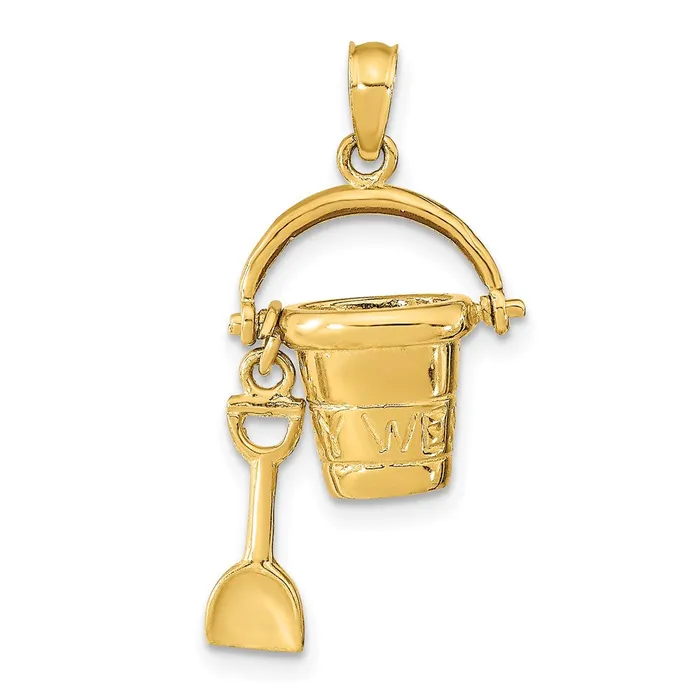 14K 3D KEY WEST Pail and Shovel Pendant TreasureFineJewelers Necklaces