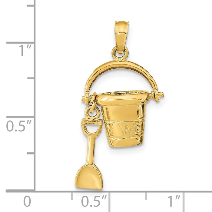 14K 3D KEY WEST Pail and Shovel Pendant TreasureFineJewelers Necklaces